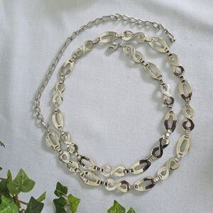 Silver Infinity Chain Link Adjustable Belt